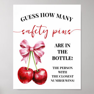 Poster Chercher combien de broches de sécurité Baby showe