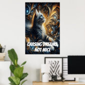 Poster Chercher des rêves, pas des souris (Bureau à domicile)
