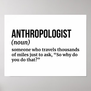 Poster Chercheur culturel - Anthropologie amusante