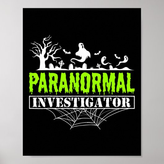 Poster Chercheur Paranormal Chasse Fantôme Chasseur (Devant)