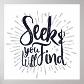 Poster Cherchez Et Vous Trouverez Gospel Saypture Art (Devant)