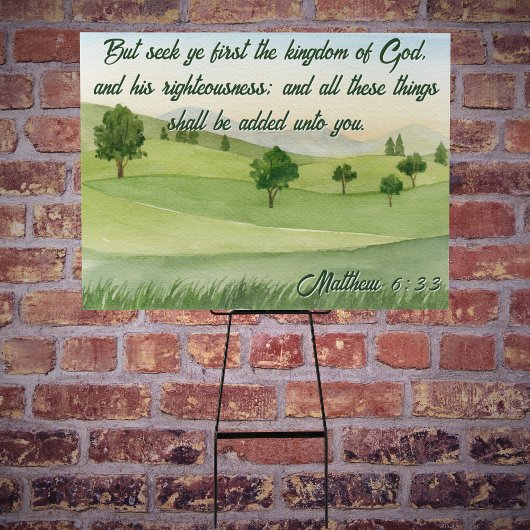 Poster Cherchez Ye d'abord le Royaume Hiver Arbre paysage