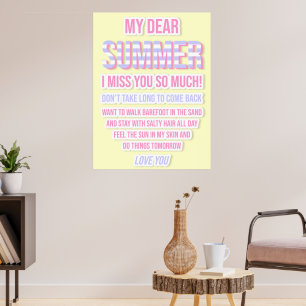 Poster Chère Été