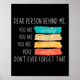 Poster Chère Personne Derrière Moi Vous Êtes Extraordinai