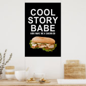 Poster chéri de l'histoire cool (Cuisine)
