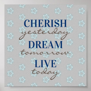 Poster Cherish hier Rêver demain Live aujourd'hui