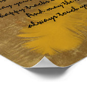 Poster Cherokee bénédiction Plumes dorées (Coin)