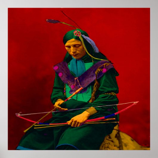 Poster Cherokee Native American Pop Art (Devant)