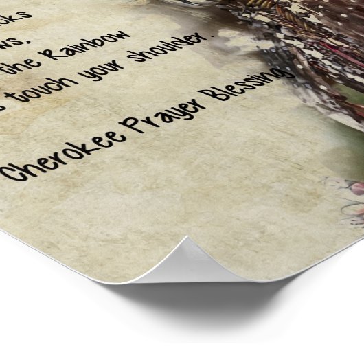 Poster Cherokee Prière Bénédiction (Coin)