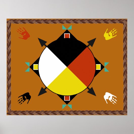 Poster Cherokee Quatre directions (Devant)