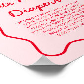 Poster Cherry Baby shower Late Night Diapers Jeu (Coin)