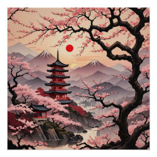 Poster cherry blossom