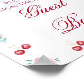 Poster Cherry Blossom Baby shower Livre d'invité (Coin)