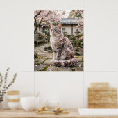 Poster Cherry Blossom Cat Serenity (Cuisine)