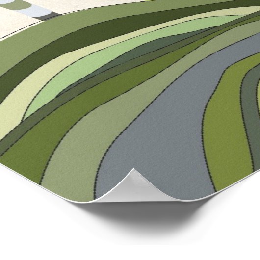 Poster Cherry Blossom Doodle Vector Art Imprimer (Coin)