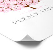 Poster Cherry Blossom Faveurs signe pour la fête (Coin)