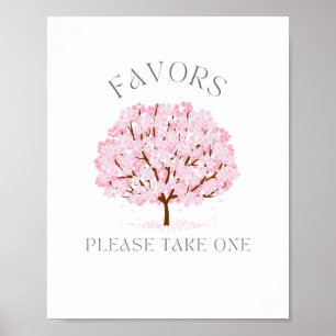 Poster Cherry Blossom Faveurs signe pour la fête
