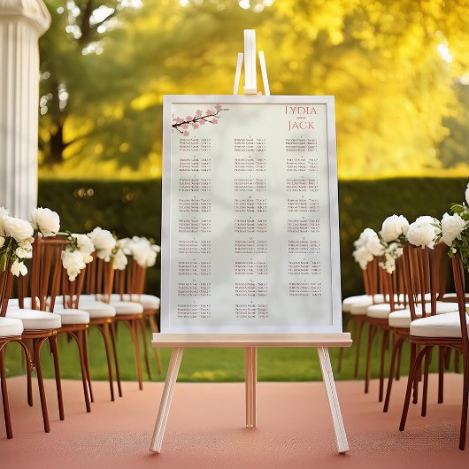 Poster Cherry Blossom Mariage à thème
