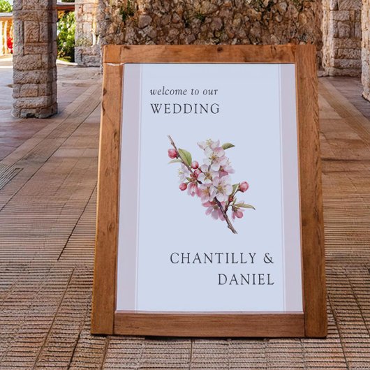 Poster Cherry Blossom Mariage imprimable Bienvenue