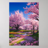 Poster Cherry Blossom Park (Devant)