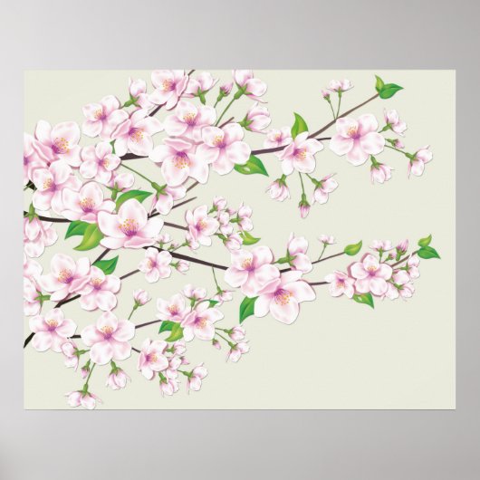 Poster Cherry Blossom Sakura Print (Devant)