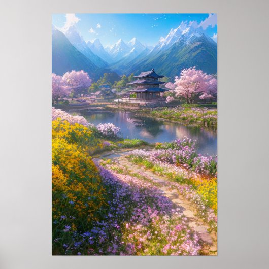 Poster Cherry Blossom Valley (Devant)