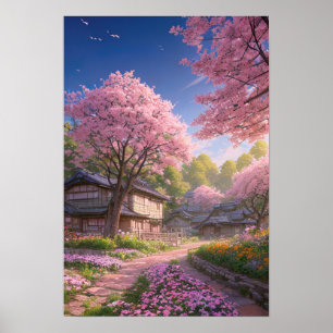 Poster Cherry Blossom Village