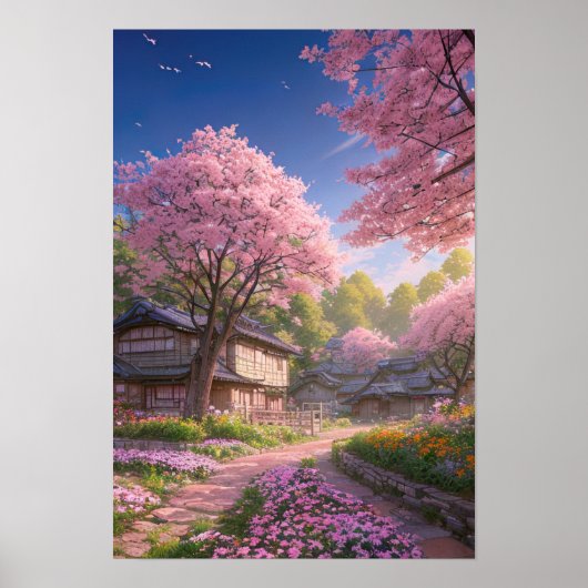 Poster Cherry Blossom Village (Devant)