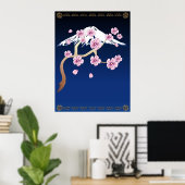 Poster Cherry Blossoms et Mt. Fuji (Bureau à domicile)