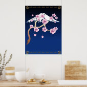 Poster Cherry Blossoms et Mt. Fuji (Cuisine)