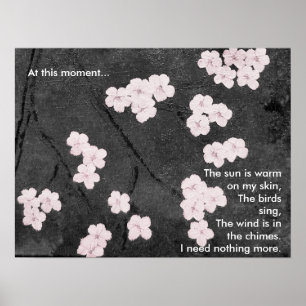 Poster Cherry Blossoms Imprimer avec Poème