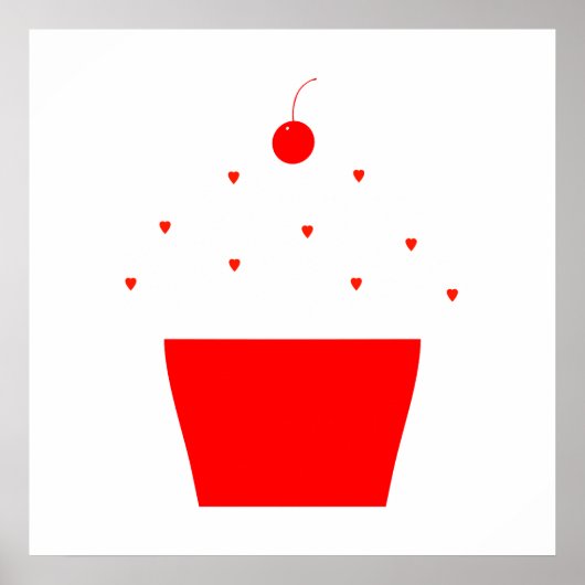 Poster cherry cupcake (Devant)