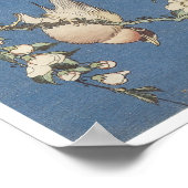 Poster Cherry et Bullfinch, Hokusai, 1834 (Coin)