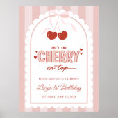 Poster Cherry First Coquette Girls 1er anniversaire (Devant)