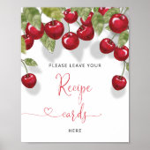 Poster Cherry Laissez votre carte de recette ici (Devant)