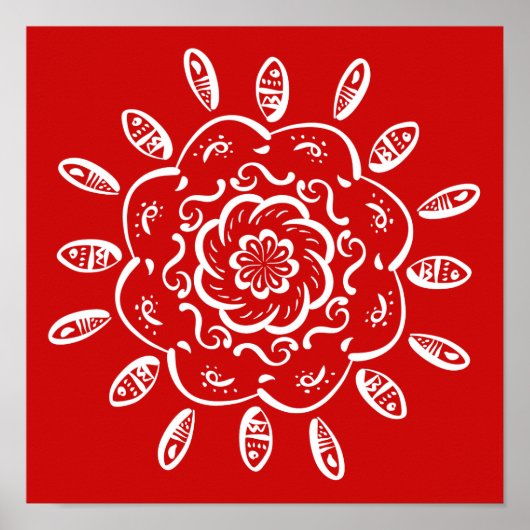 Poster Cherry Mandala (Devant)