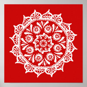 Poster Cherry Mandala