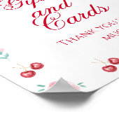 Poster Cherry On Top Aquarelle Rose Bow Cadeau et carte (Coin)