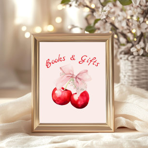 Poster Cherry on Top Baby showers Livres & Cadeaux