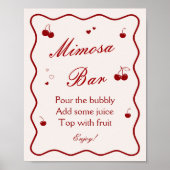 Poster Cherry On Top Bridal Shower Mimosa Bar (Devant)