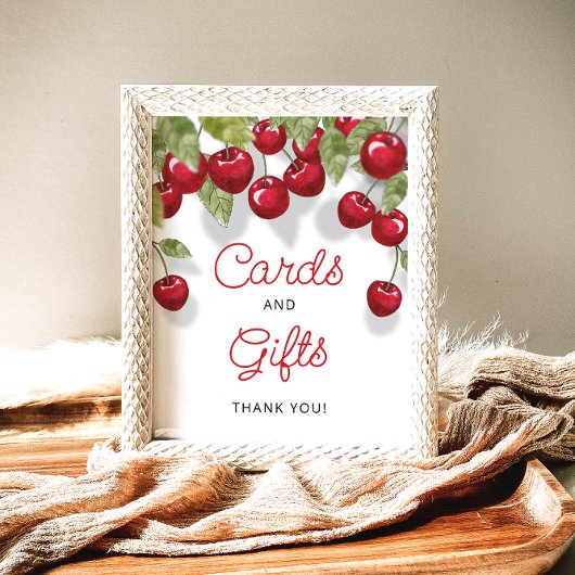 Poster Cherry On Top Cherry Sweet Cartes et Cadeaux Poste