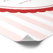 Poster Cherry on Top Coquette Bow Baby Shower Welcome  (Coin)