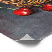 Poster Cherry rouge acrylique original (Coin)