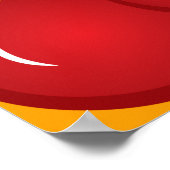 Poster Cherry Simple Rouge Orange Moderne Fruit Illustrat (Coin)