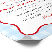 Poster Cherry Sweet Blue Coquette Bow Gingha Time Capsule (Coin)