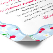 Poster Cherry Sweet Blue Coquette Bow Gingha Time Capsule (Coin)