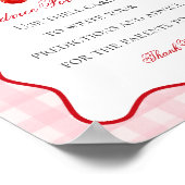 Poster Cherry Sweet Pink Coquette Bow Conseils pour bébé (Coin)