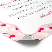 Poster Cherry Sweet Pink Coquette Bow Conseils pour bébé (Coin)