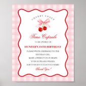 Poster Cherry Sweet Rose Coquette Bow Gingha Time Capsule (Devant)