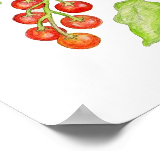 Poster Cherry Tomato Gnome art print (Coin)